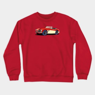 Two tone Austin-Healey 3000  in red and cream Crewneck Sweatshirt